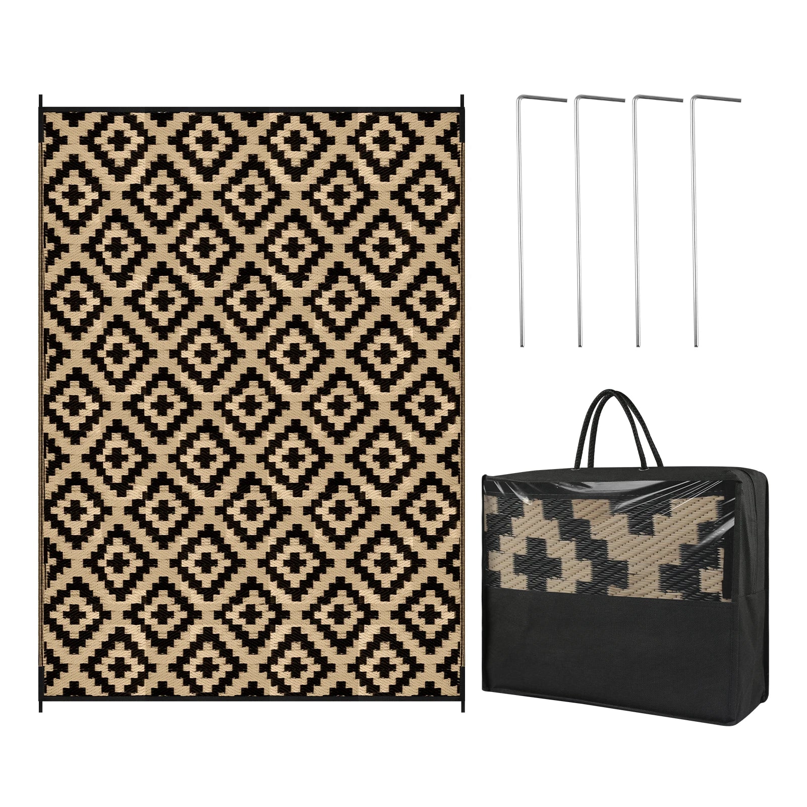 שטיח מחצלת בעיצוב בוהמי