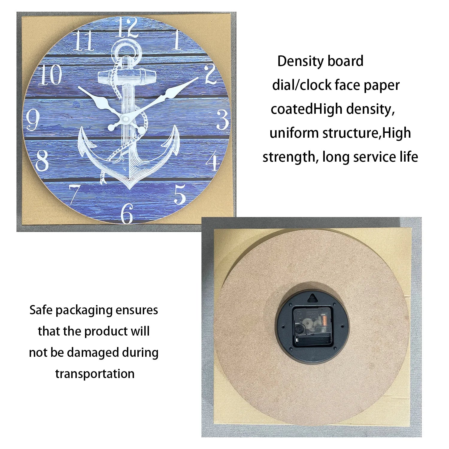 שעון קיר עץ בעיצוב ימי