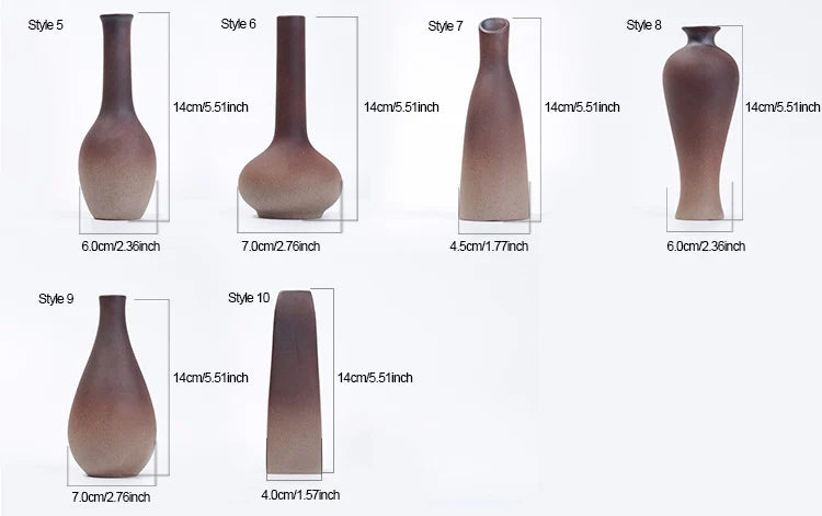 אגרטלים קרמיים בעיצוב סיני