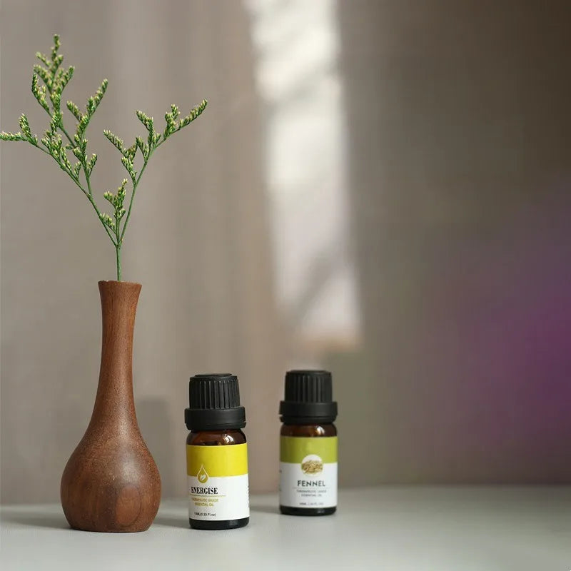 אגרטל פרחים מעץ אגוז שחור