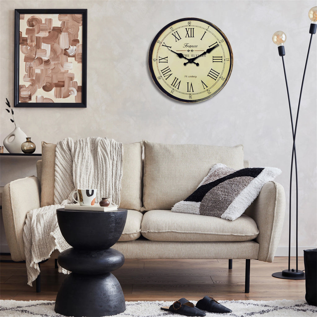 שעון קיר בעיצוב וינטג' צרפתי
