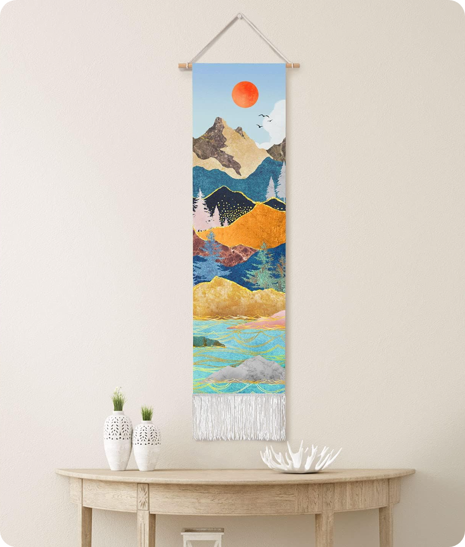 שטיח קיר אמנותי ב-2 עיצובים RED SUN