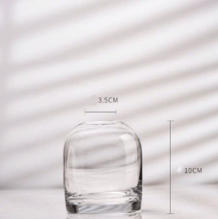 אגרטל זכוכית לפרחים ב-4 צבעים