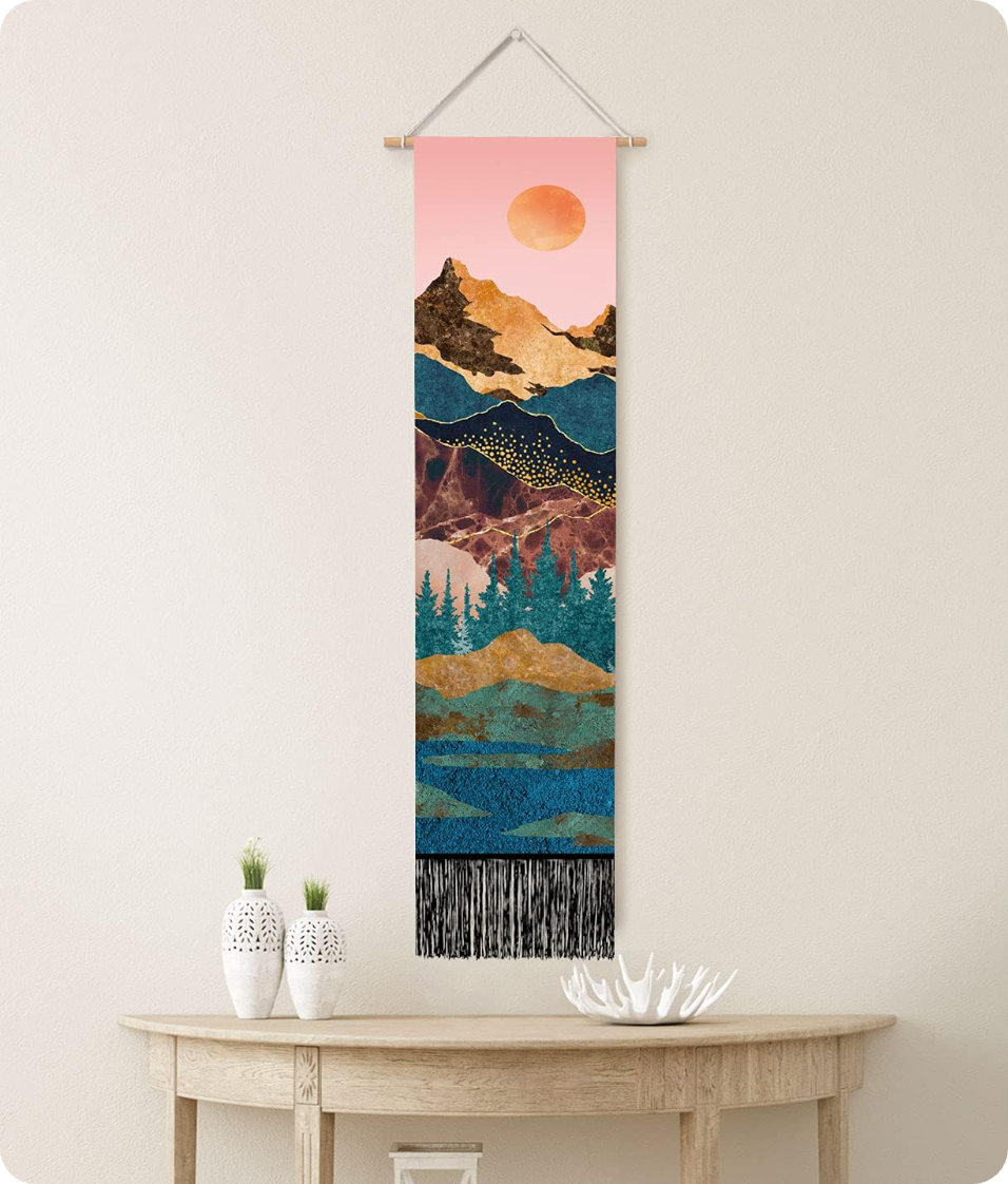 שטיח קיר אמנותי ב-2 עיצובים RED SUN